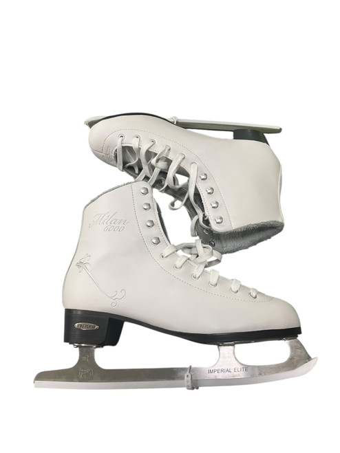 Vist Large View of Product Image Which is Used LAKE PLACID MILAN 6000 Senior Rec Fitness Skates White Senior 10