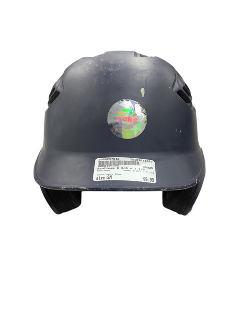 Used Rawlings 6 3/8 - 7 1/8 Batting Helmet No Mask Navy Blue SM 11347-S000257842 Vist Large View of Product Image Which is Used Rawlings 6 3/8 - 7 1/8 Batting Helmet No Mask Navy Blue SM