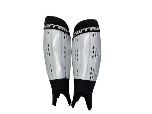 Vist Large View of Product Image Which is Used HARROW Junior Shin Guards White 13"