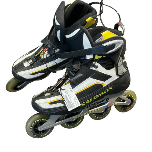 Vist Large View of Product Image Which is Used Salomon PILOT 9 PRO Senior Rec Fitness Skates Yellow Senior 10.5