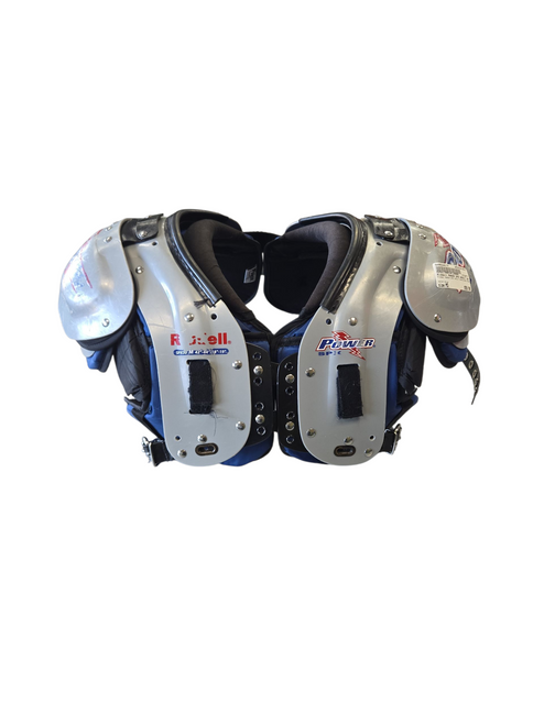 Vist Large View of Product Image Which is Used Riddell PWOER SPX ADULT SHOULDER PADS FB Shoulder Pads Grey MD