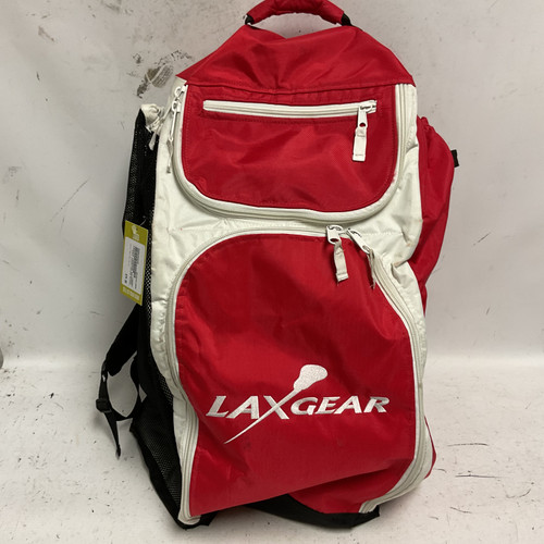 Vist Large View of Product Image Which is Used LAXPACK LACROSSE Player Backpack Red And White
