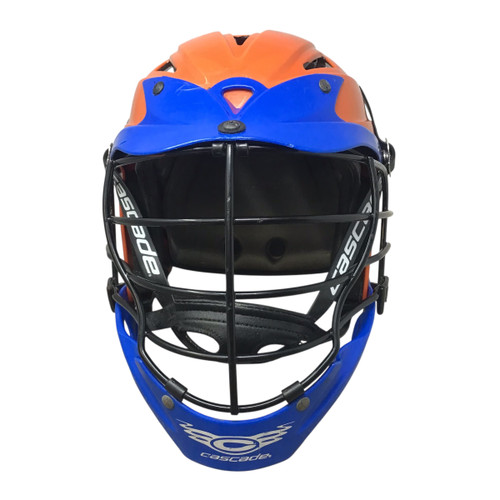Vist Large View of Product Image Which is Used Cascade CPX-R Lacrosse Helmet Orange One Size