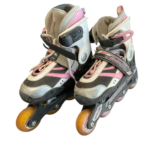 Vist Large View of Product Image Which is Used Rollerblade BLADE RUNNER Child Rec Fitness Skates Pink Adjustable