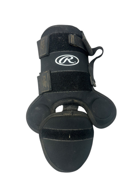 Vist Large View of Product Image Which is Used Rawlings BB/SB Shin/Foot Protector Black