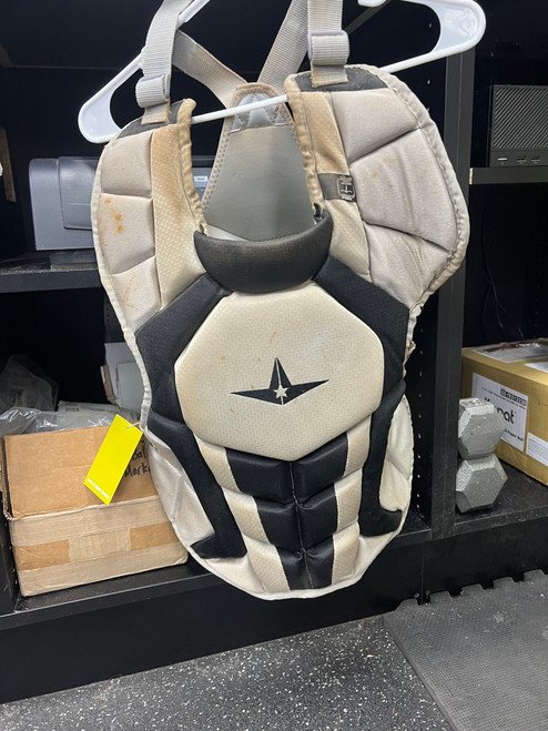 Vist Large View of Product Image Which is Used All-Star CPCC1216S7X Catchers Chest Protector Grey Intermed