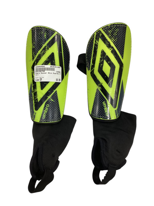 Vist Large View of Product Image Which is Used Umbro Soccer Shin Guards Adult Yellow SM