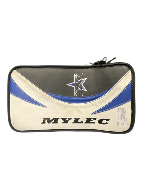 Vist Large View of Product Image Which is Used Mylec MYLEC 7000 M-530 GOALIE BLOCKER Junior Goalie Blocker White/Black/Royal