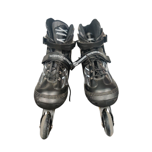 Vist Large View of Product Image Which is Used SCALESPORTS INLINE SKATE Senior Rec Fitness Skates Black Adjustable 8-11
