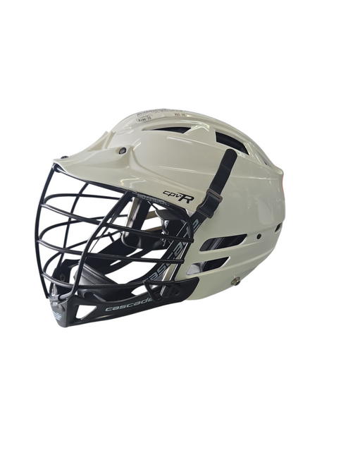 Vist Large View of Product Image Which is Used Cascade CPVR ADJUSTABLE HELMET Lacrosse Helmet White One Size