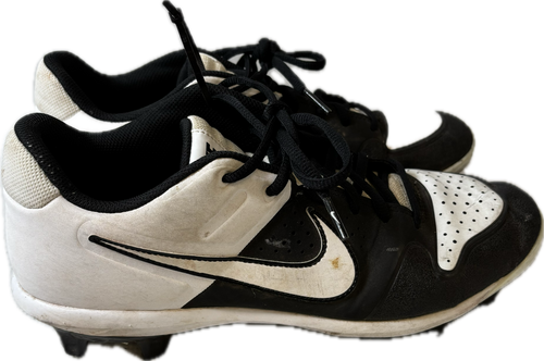 Vist Large View of Product Image Which is Used Nike AO7959-008 BB/SB Cleats Black And White Senior 9.5