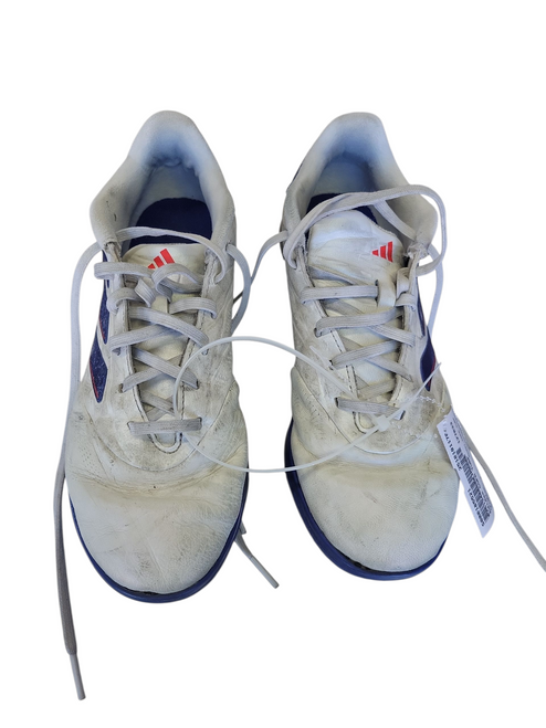 Vist Large View of Product Image Which is Used Adidas COPA TURF Soccer Turf Shoes White Senior 6.5