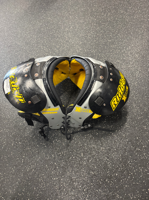 Vist Large View of Product Image Which is Used Riddell X FORCE II FB Shoulder Pads Grey XS