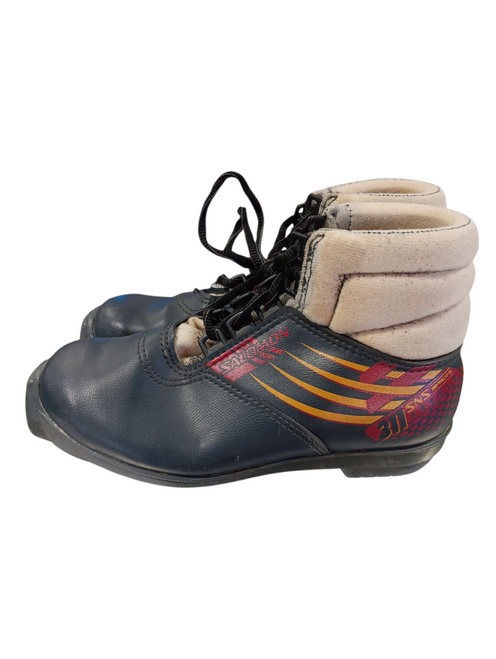 Vist Large View of Product Image Which is Used Salomon Boys SNS XC Ski Boots Navy Blue W 05-05.5 / JR 03.5-04