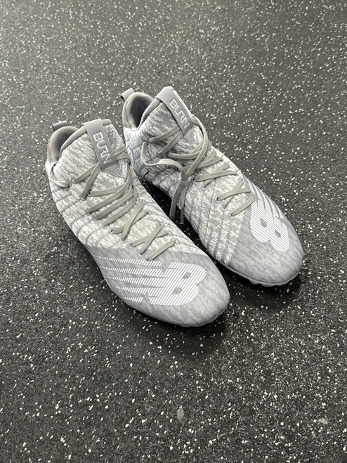 Vist Large View of Product Image Which is Used New Balance LAX Cleats Mens Grey Senior 9.5