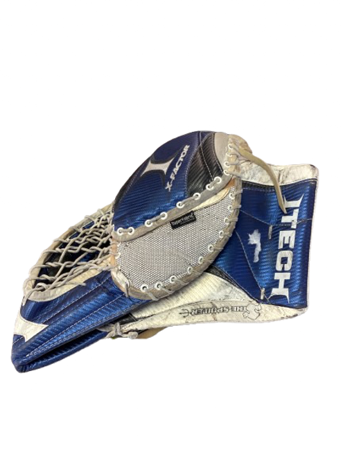 Vist Large View of Product Image Which is Used Tech X-FACTOR Inter Goalie Catcher Clear And Royal Blue