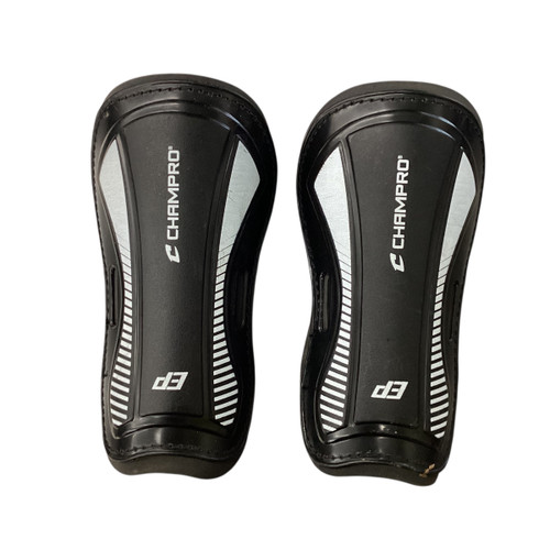 Vist Large View of Product Image Which is Used Champro Soccer Shin Guards Junior Black SM