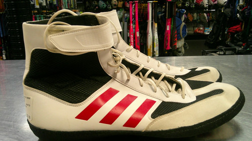 Vist Large View of Product Image Which is Used Adidas Wrestling Shoes White Senior 14
