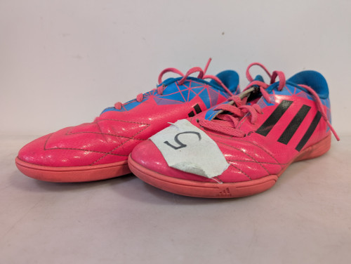 Vist Large View of Product Image Which is Used Adidas Soccer Indoor Shoes Pink Senior 5