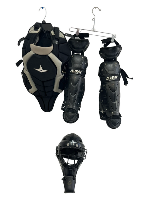 Vist Large View of Product Image Which is Used All Star Players Series NOCSAE Junior 7-9 Catchers Set Black 