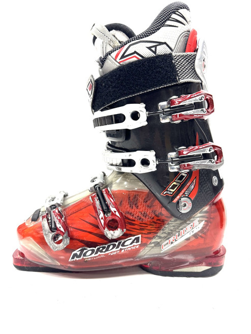 Used Nordica CRUISE NFS Mens DH Ski Boot Red 275 MP - M09.5 - W10.5 11860-S000299858 Vist Large View of Product Image Which is Used Nordica CRUISE NFS Mens DH Ski Boot Red 275 MP - M09.5 - W10.5