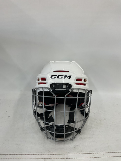 Vist Large View of Product Image Which is Used CCM TACKS 70 Helmet Cage Combo White SM