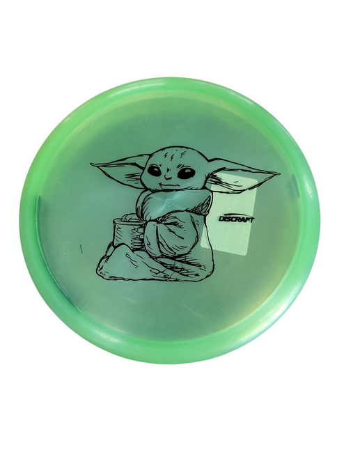 Vist Large View of Product Image Which is Used Discraft BUZZZ GROGU Disc Golf Mid Range Green