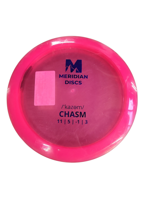 Vist Large View of Product Image Which is Used MERIDIAN CHASM Disc Golf Driver Pink