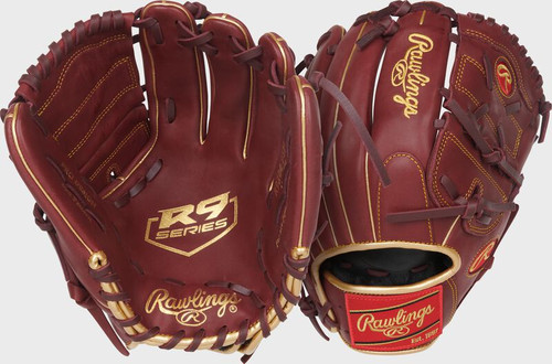 Vist Large View of Product Image Which is New Rawlings R9 SERIES SHERRY BB/SB Glove LH Throw
