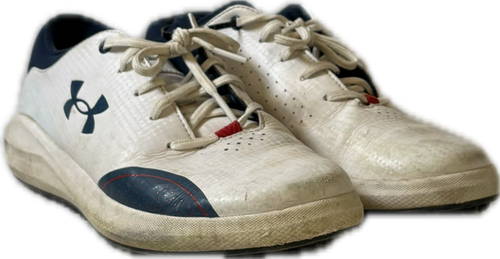 Vist Large View of Product Image Which is Used Under Armour Jr Golf Shoes White/Red/Navy Junior 06