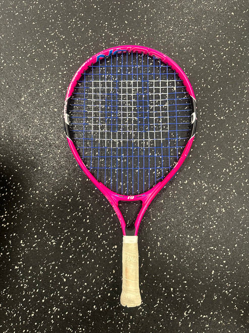 Used Wilson BURN Girls Tennis Racquet Pink 19" 11849-S000033013 Vist Large View of Product Image Which is Used Wilson BURN Girls Tennis Racquet Pink 19"