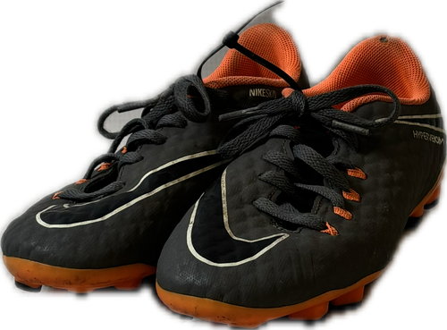Vist Large View of Product Image Which is Used Nike HYPERVENOM Soccer Cleats Grey Junior 01.5