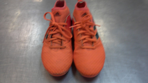Vist Large View of Product Image Which is Used Adidas Soccer Cleats Orange Junior 04.5