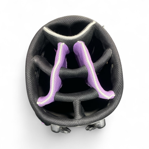 Vist Large View of Product Image Which is Used Maxfli 9 POCKET Mens Cart Bag Black And Purple