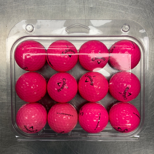 Vist Large View of Product Image Which is Used Callaway SUPERSOFT PINK 12 Pack - Golf Balls