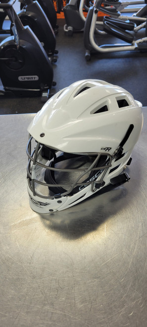 Vist Large View of Product Image Which is Used Cascade CS R Lacrosse Helmet White One Size