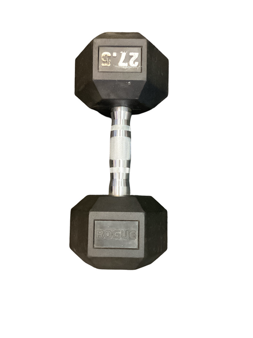 Vist Large View of Product Image Which is Used Rogue Hex Dumbbell (Each) 27.5 lb