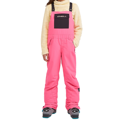 Vist Large View of Product Image Which is New O'Neill FWC Cruz 2026 Bib Snow Pants Skater Pink- Girls' Size 16