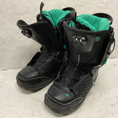 Vist Large View of Product Image Which is Used Salomon KIANA Womens Snowboard Boots Black Senior 7.5