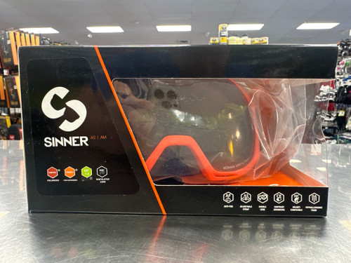 Vist Large View of Product Image Which is New SINNER MOHAWK MATTE ORANGE-POLARIZED SKI GOGGLES