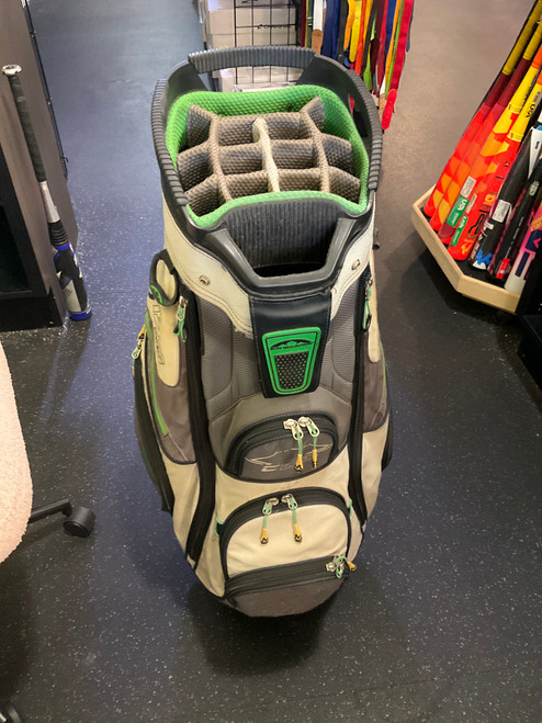 Vist Large View of Product Image Which is Used Sun Mtn C130 Mens Cart Bag Grey And Lime
