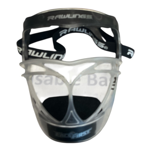 Vist Large View of Product Image Which is Used Rawlings FACE FIRST BB/SB Fielders Mask Grey One Size