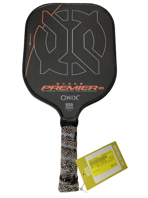 Vist Large View of Product Image Which is Used ONIX EVOKE PREMIER 14 Pickleball Racquet Black