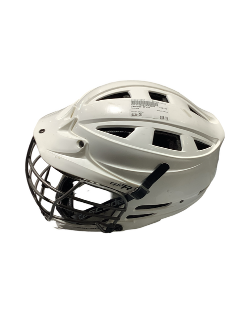 Used Cascade CPV-R Lacrosse Helmet White One Size 11724-S000218961 Vist Large View of Product Image Which is Used Cascade CPV-R Lacrosse Helmet White One Size