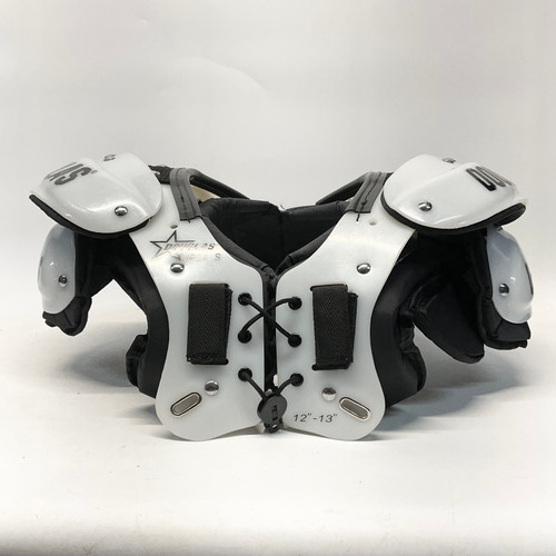 Vist Large View of Product Image Which is Used Douglas JP34 FB Shoulder Pads White SM