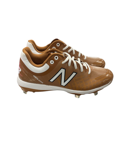 Vist Large View of Product Image Which is Used New Balance BASEBALL CLEAT METAL BB/SB Cleats Brown Senior 7