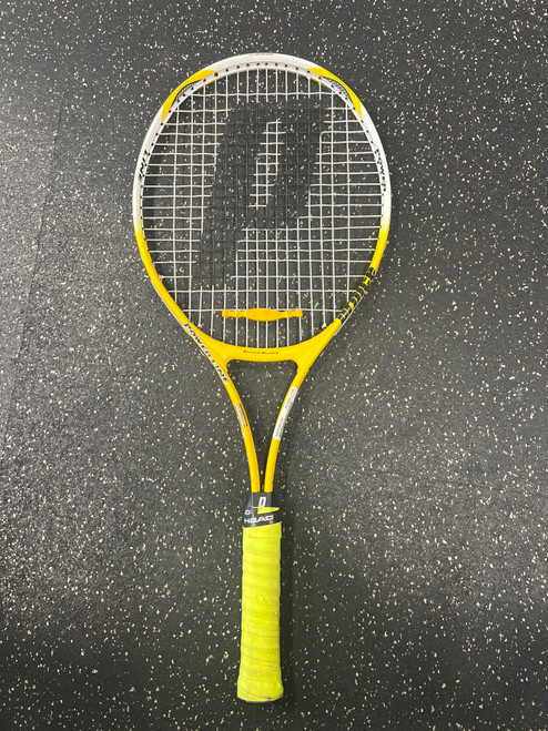 Vist Large View of Product Image Which is Used Prince QUANTUM Adult Tennis Racquet Yellow Unknown