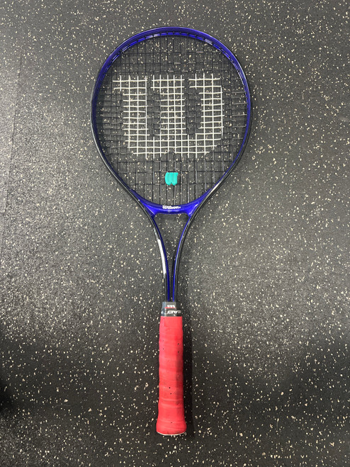 Vist Large View of Product Image Which is Used Wilson ENFORCER Adult Tennis Racquet Navy Blue 4 1/2"
