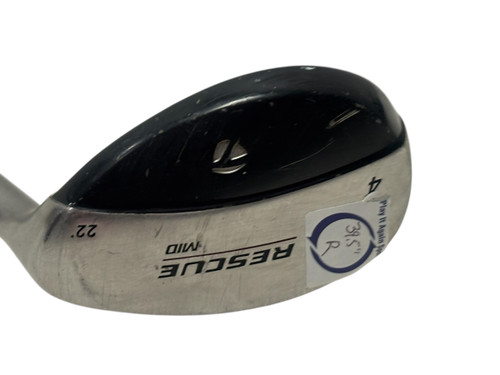 Used Taylormade RESCUE MID Mens 22deg Hybrid Club RH 4 Hybrid 39.5" w/ R-Flex Shaft 11731-S000149994 Vist Large View of Product Image Which is Used Taylormade RESCUE MID Mens 22deg Hybrid Club RH 4 Hybrid 39.5" w/ R-Flex Shaft