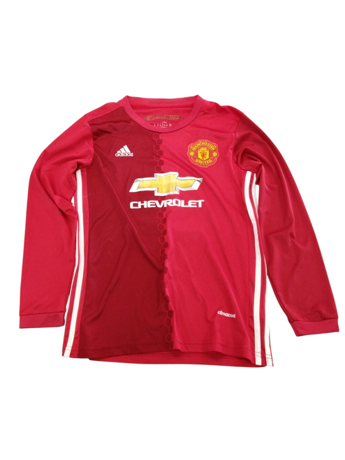 Used Adidas MAN UNITED 2021 Soccer Goalie Top Yth Red LG 11866-S000030103 Vist Large View of Product Image Which is Used Adidas MAN UNITED 2021 Soccer Goalie Top Yth Red LG